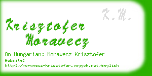 krisztofer moravecz business card